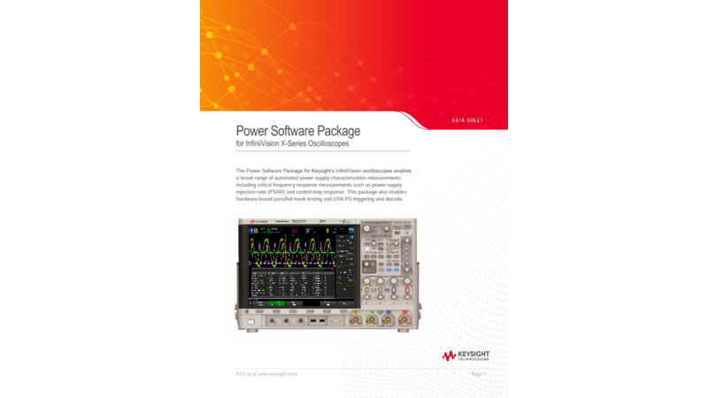 Power Software Package for InfiniiVision X-Series Oscilloscopes